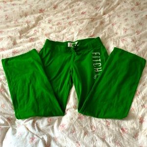 abercrombie & fitch sweatpants green